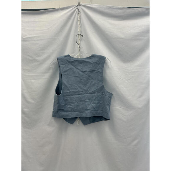 Open Edit Linen Blend Vest - Picture 4 of 4